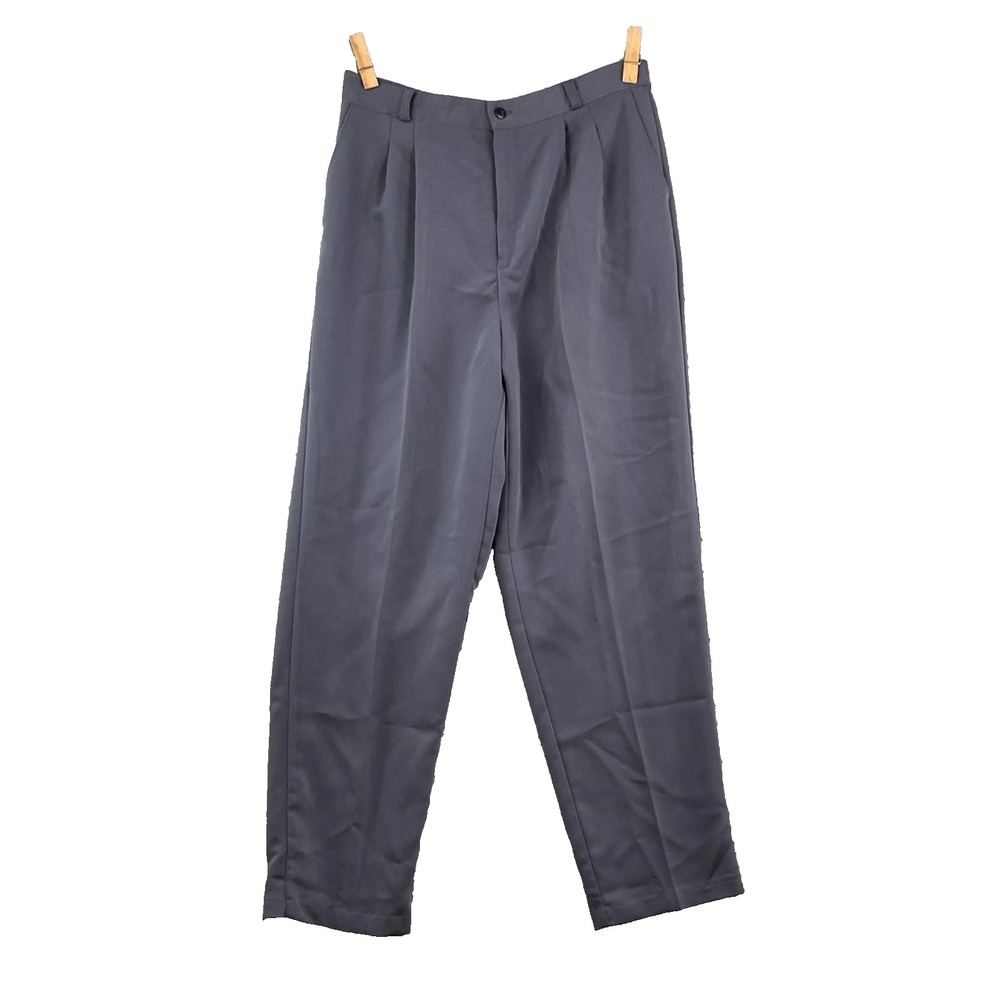 Briggs Dress Pants Womens 14 Gray Pleated High Rise Vintage US Made Minimalist